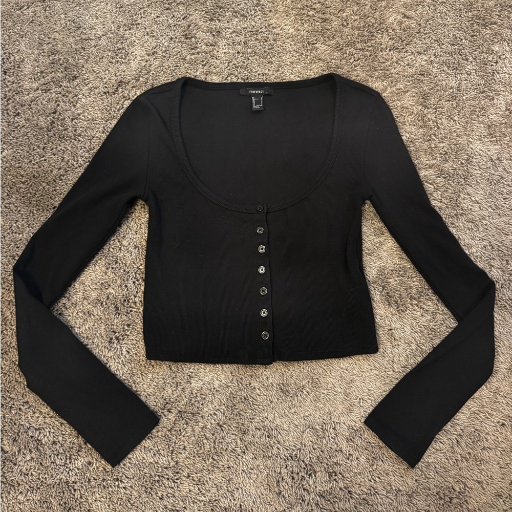 Black Long Sleeve Top